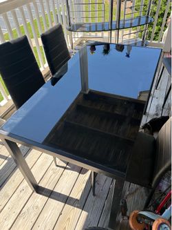 Black table