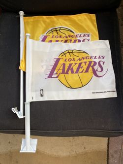 Lakers car flags