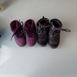 Kids Purple Timberlands - $15