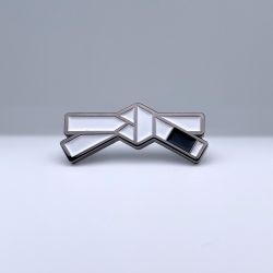 Brazilian Jiu Jitsu White Belt Enamel Pin