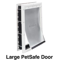 New PetSafe Large Plastic Pet Door Up to 100lbs., Flap Size 10 1/4" W x 16 1/4" H