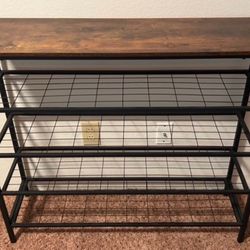 Wood Shoe Rack