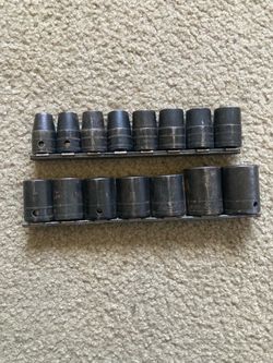 Snap on 1/2” socket set 10mm-25mm