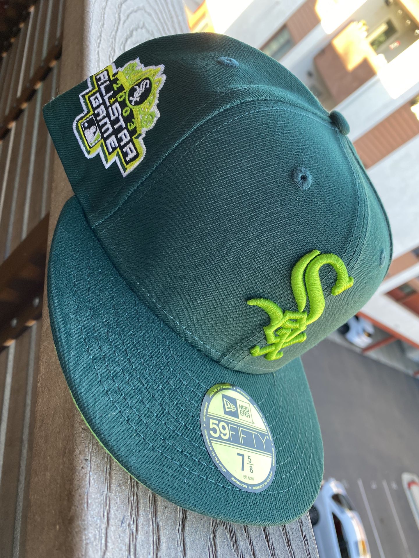 Chicago White Sox fitted hat 7 5/8 dark Green Lime 59fifty for