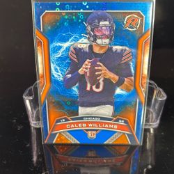 2024 Topps Resurgence Caleb Williams Blue / Orange Spark Disco #117 Bears