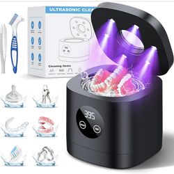 Ultrasonic Retainer Cleaner Machine, 52kHz Ultrasonic Denture Cleaner