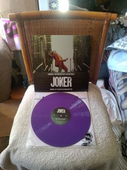 The JOKER - Movie Soundtrack on Purple Colored Vinyl. Comes with Insert and Download Card. Near Mint  VG+