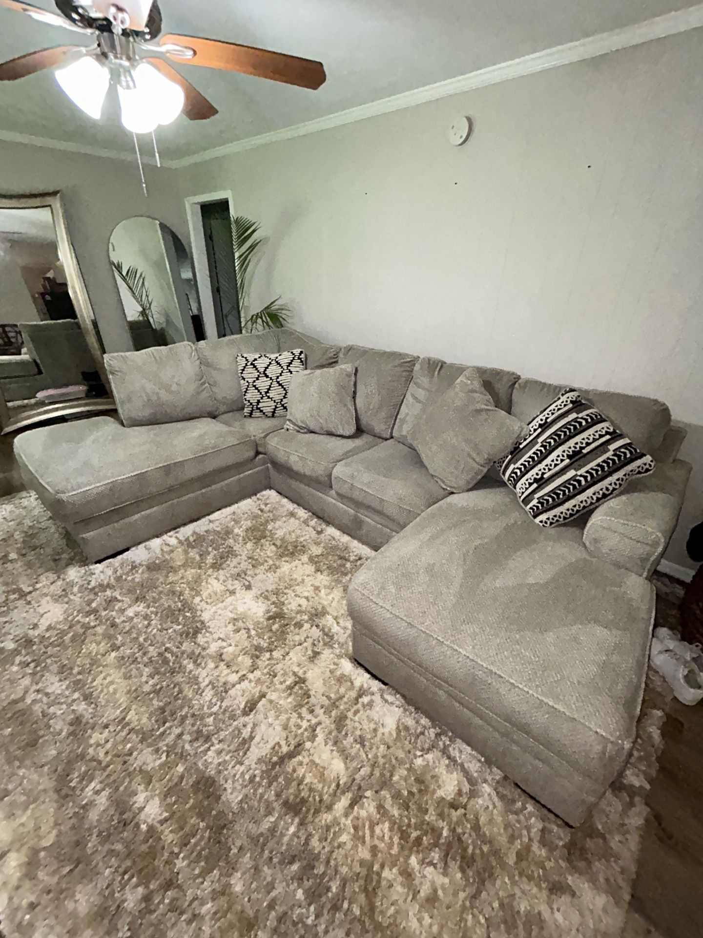 Sectional Couch Grey For Sale