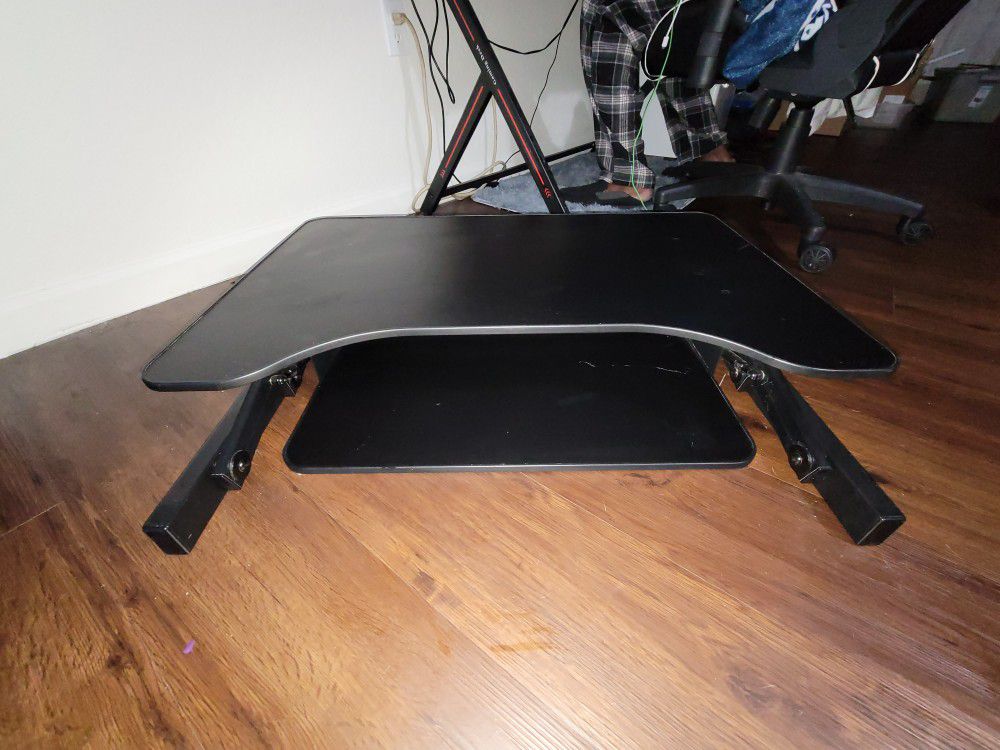 Black Adjustable Stand Up Desk