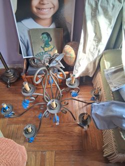 Antique Large Metal Chandelier