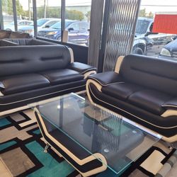 Brand New Leather Sofa & Loveseat Living Room Set  / Financing & Delivery Available 