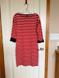 American Living Red Striped Shift Dress
