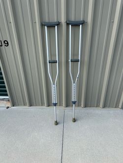 Aluminum Underarm Crutches Pair