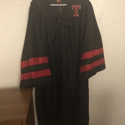 Graduation Gown Black & Red Technical School