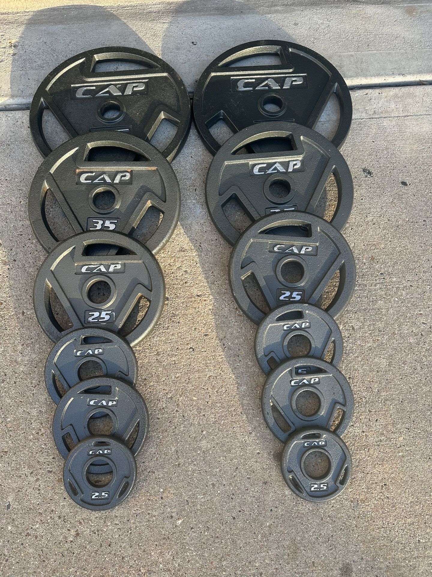 Cap Olympic Barbell Grip Weight Plates $240
