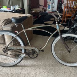 Vintage Schwinn Beach Crusier Chicago Style Style Antique 26” Bike