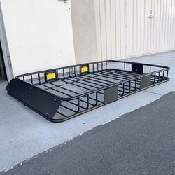 (NEW) $145 Universal Roof Rack 64x39 Inch Car Top Cargo Basket Carrier Extension Luggage Holder 150lbs Max