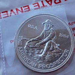1984 1 Troy Oz Vintage Englehard Prospector 
