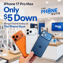 iPhone 17 Pro Max 6.9" (Unlocked) 1TB Deep Blue New - 5 dollars down no credit needed!