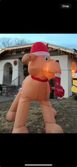 9ft Tall Christmas Dog Inflatable 