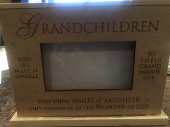 Wooden Picture Frame Box Removable Top To Store Photos 