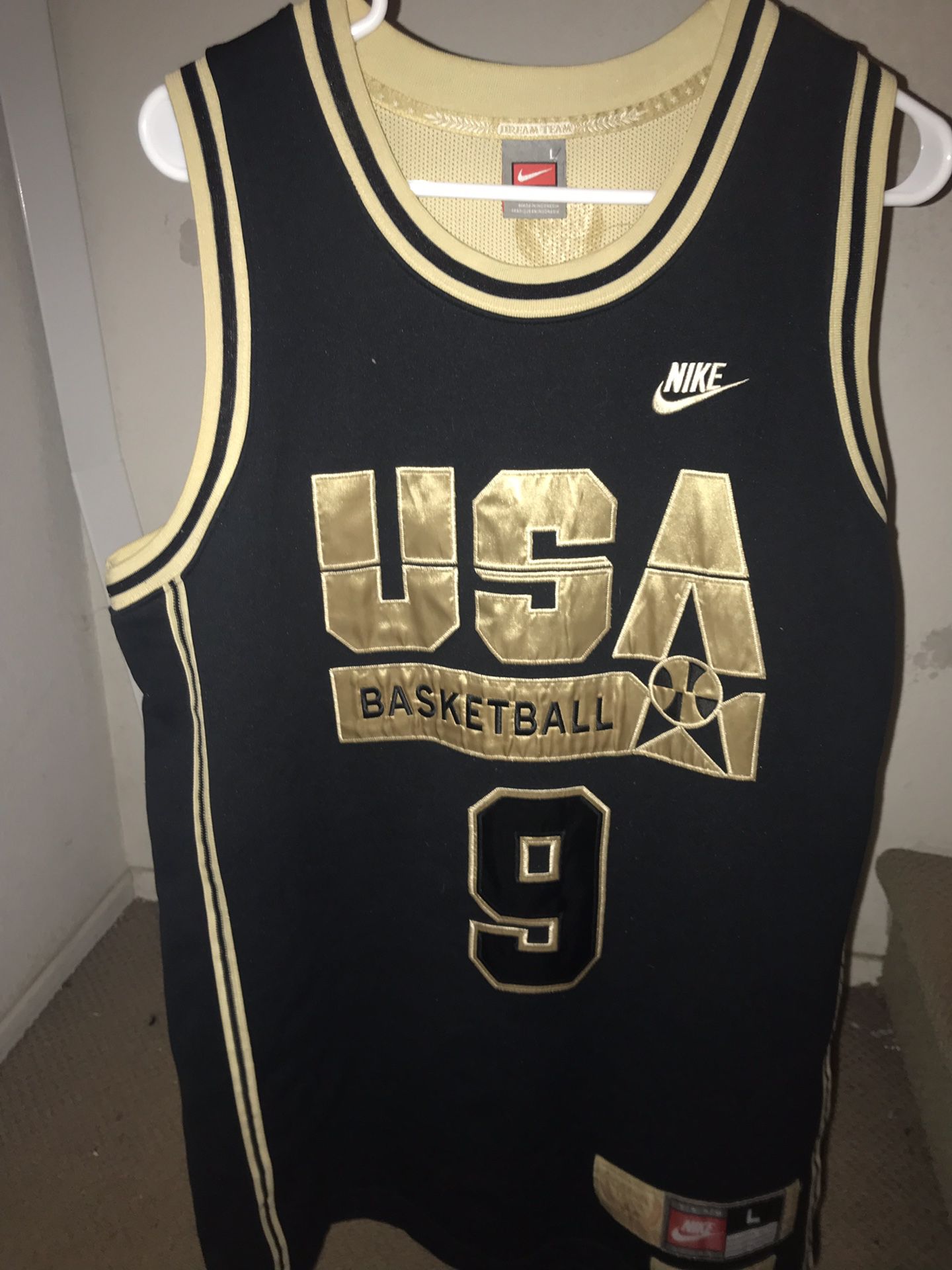 Nike, Shirts, Michael Jordan Usa Dream Team 992 Gold Jersey