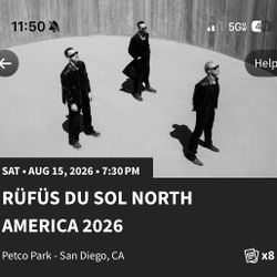 2 Tix Rufus du sol @ Petco park 