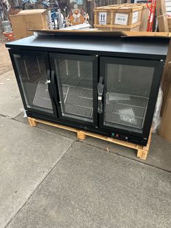 Commercial Back Bar Cooler with 3 Doors,11.4 Cu.Ft Under Counter Beverage Refrigerator, Commercial D