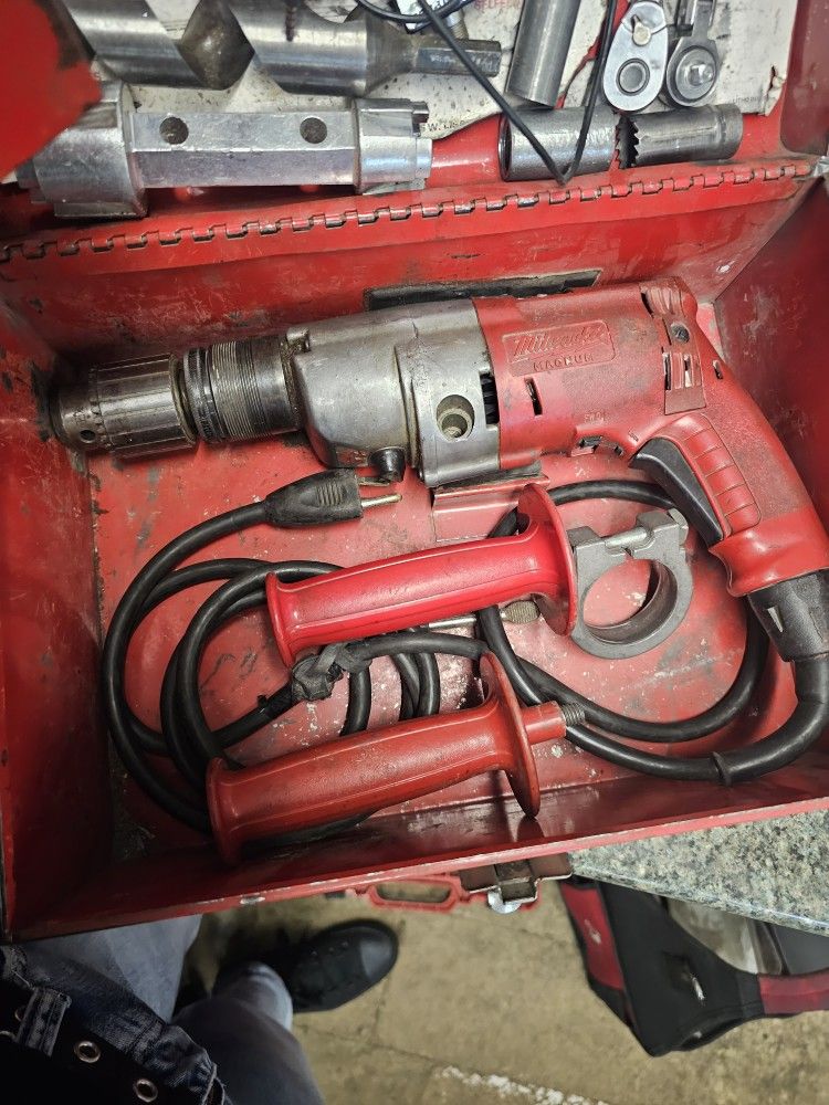Heavy Duty Ekectric Hammer Drill, And Misc Tools And Tool Bag. Best Offer. Needs To Go
