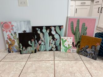 Cactus Wall Art Collection – Set of 6