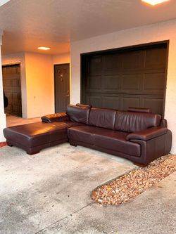 Gorgeous genuine leather couch
