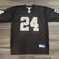 Vintage Reebok On Field Charles Woodson #24 Oakland Raiders Home Jersey XL