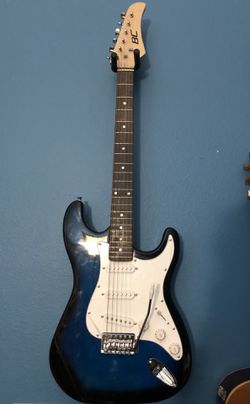 BC Strat Electric Guitar and amp