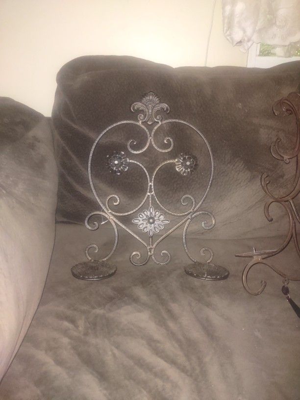 Candle Holders And Big Sign For Yard