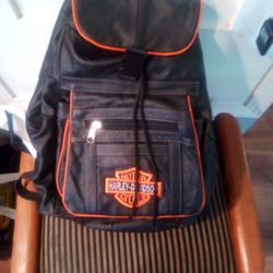 Harley Davidson Leather Backpack 