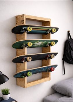 Skateboard Wall Rack