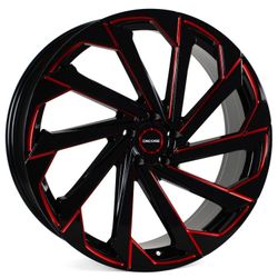 🔥 22X8 WENC106-6410 GLOSS BLACK / RED MILLING WENC106-6410 WENC106-6410 37 IN STOCK Wheels 🔥