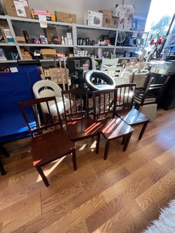 Wood Dining Chair Set of 4