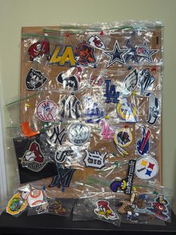 NEW NFL MLB NCAA CARTOONS Iron On/ Heat Press Patches 44 Lot