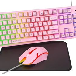 Wired Gaming Keyboard & Mouse Combo, RGB Backlit