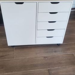 New Storage With Drawers White 31x16
