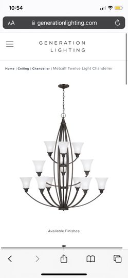 Generation Lighting - Metcalf Twelve Light Chandelier