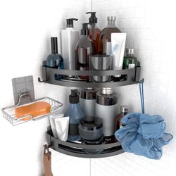 Black Steel Corner Shelves