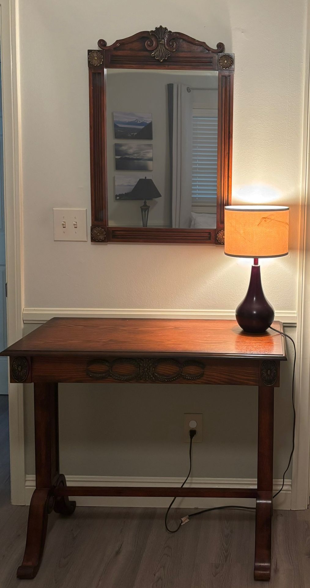 Console Table and Mirror