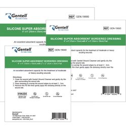 Gentell Silicone Super Absorbent Birdered Dressing
