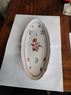 Antique German Boho Chic bread or relish plate