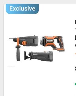 RIDGID 18-Volt OCTANE MEGAMax Brushless Power Base with Reciprocating Saw and 1-1/8 in. SDS Rotary Hammer Attachments