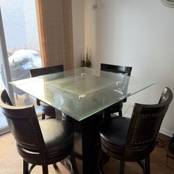 Dining table (counter height) with stools 