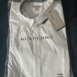 Authentic Burberry White Shirt (unisex) New with tags