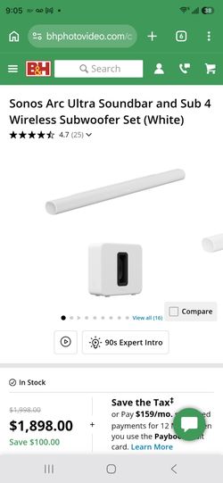 Sonos soundbar sub arc 4 like new